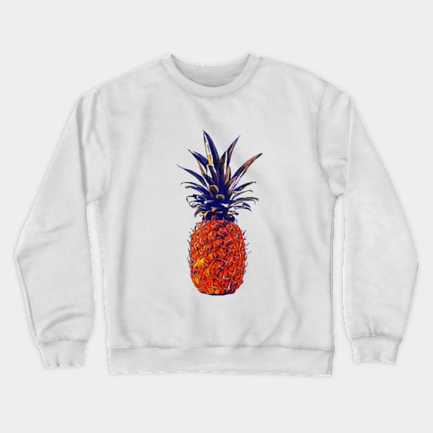 Retro vibrant tropical pineapple ananas Crewneck Sweatshirt by CONCEPTDVS